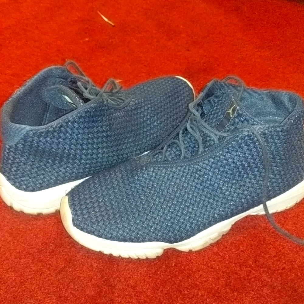 Navy jordan retros woven